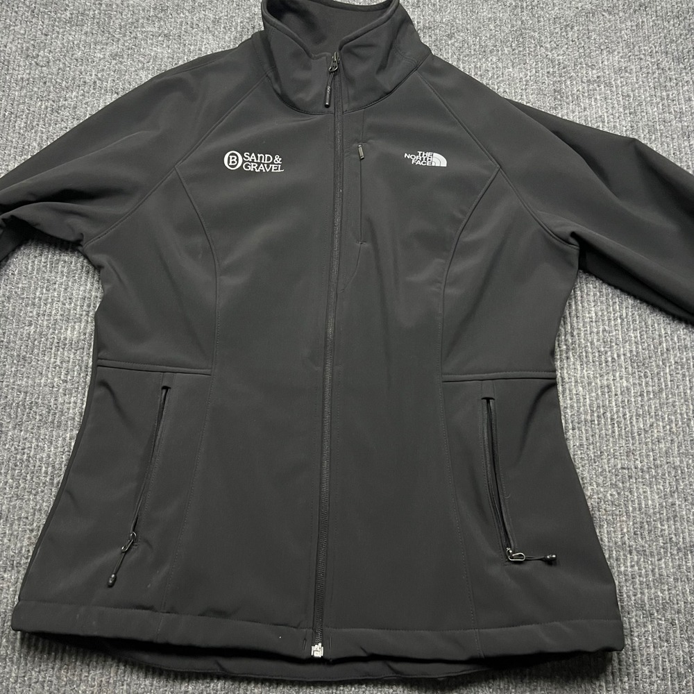 North Face Womens Apex Bionic 2 WindWall Softshell Jacket Black Large Ski Zip - Picture 2 of 10